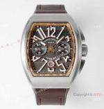 Swiss Grade 1-1 Copy Franck Muller Vanguard Yachting V45 Seagull 7750 Watch New Smoky Gray Dial